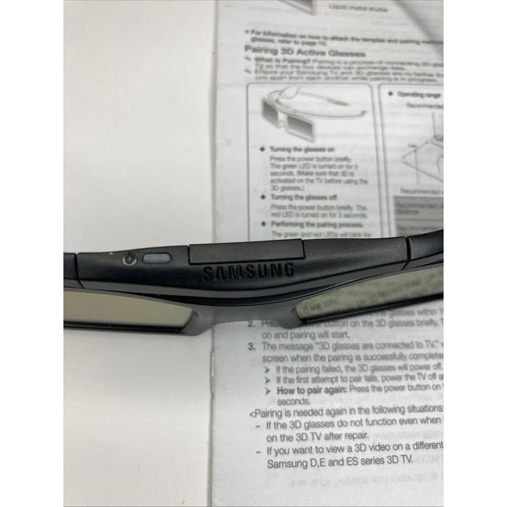 Samsung 3D Active Glasses Model SSG-4100GB Lot of 2 Pairs Smart TV Home Use